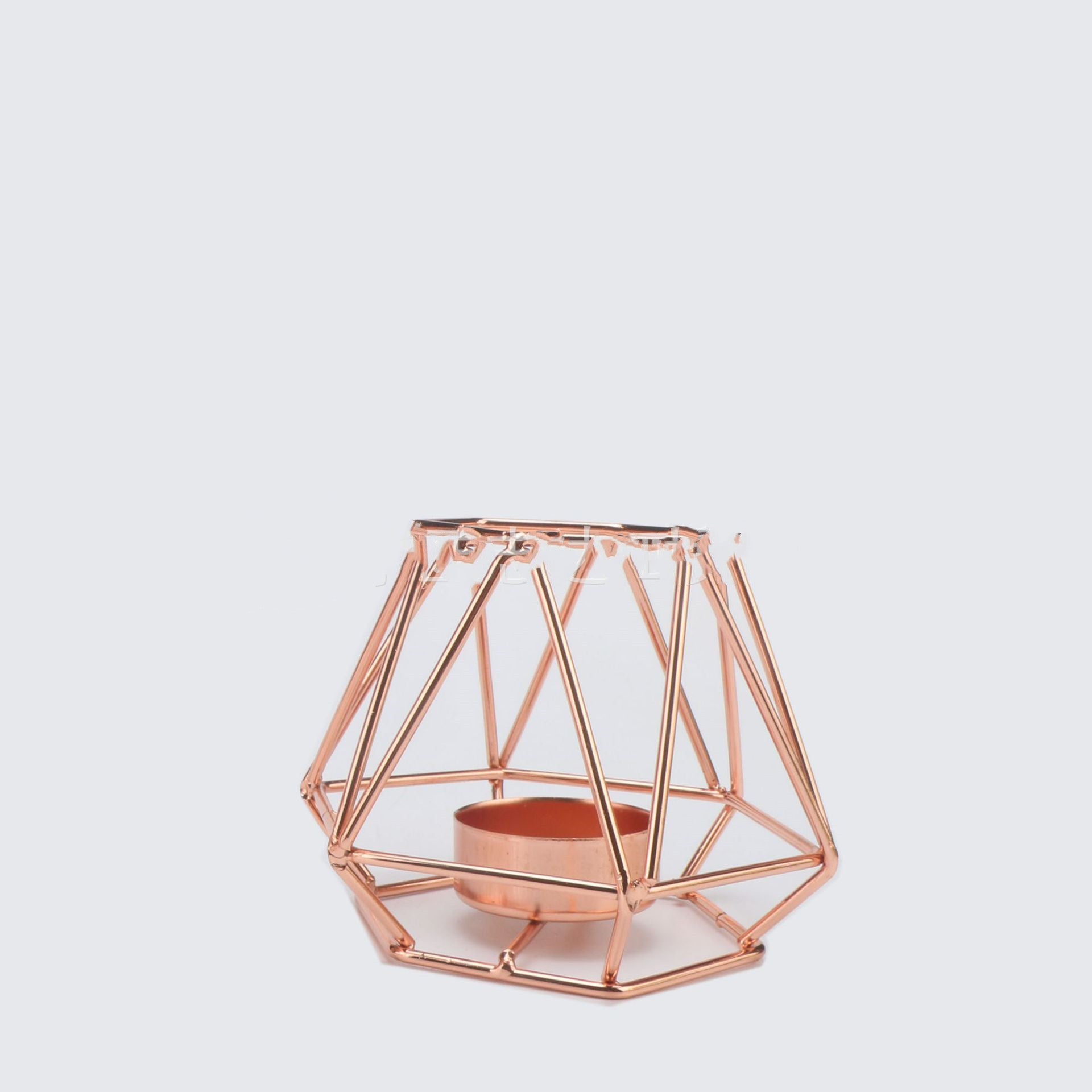 Elegant Gold Geometric Candle Holder