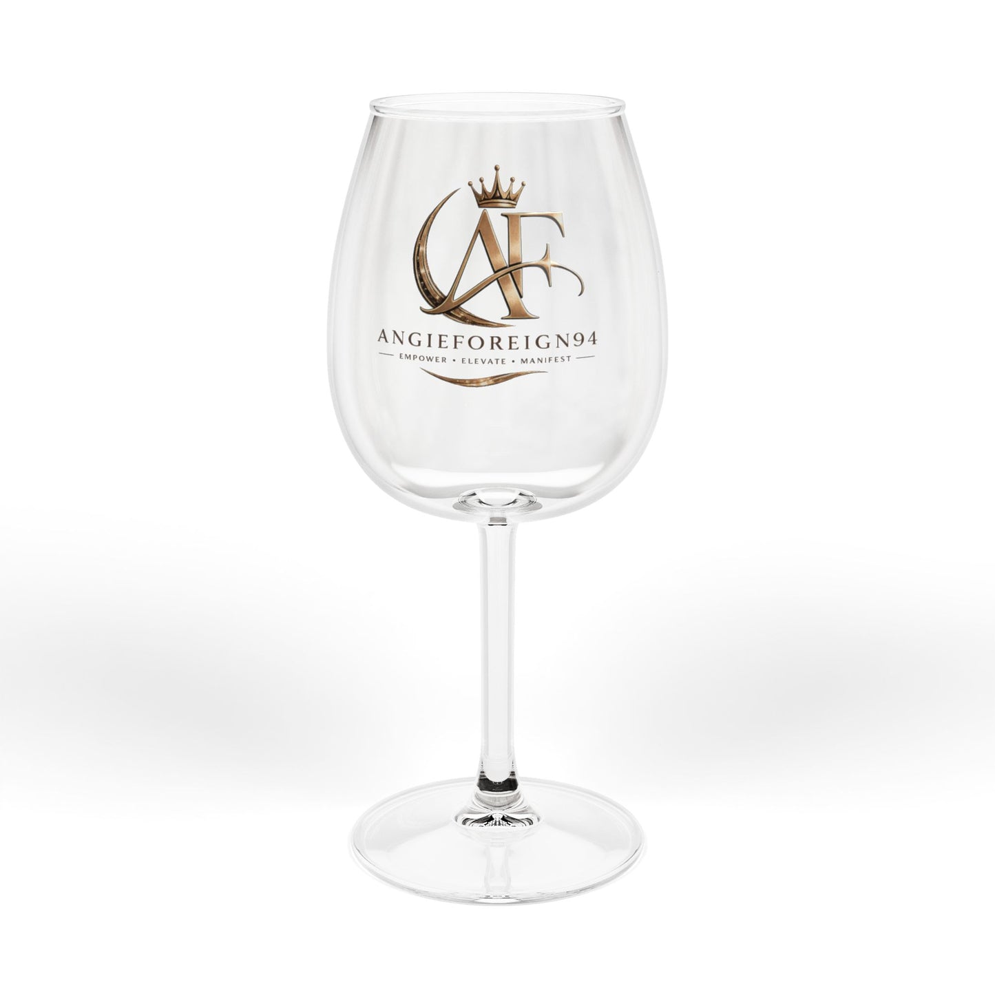 Soft Life Elegant Monogram Wine Glass ✨