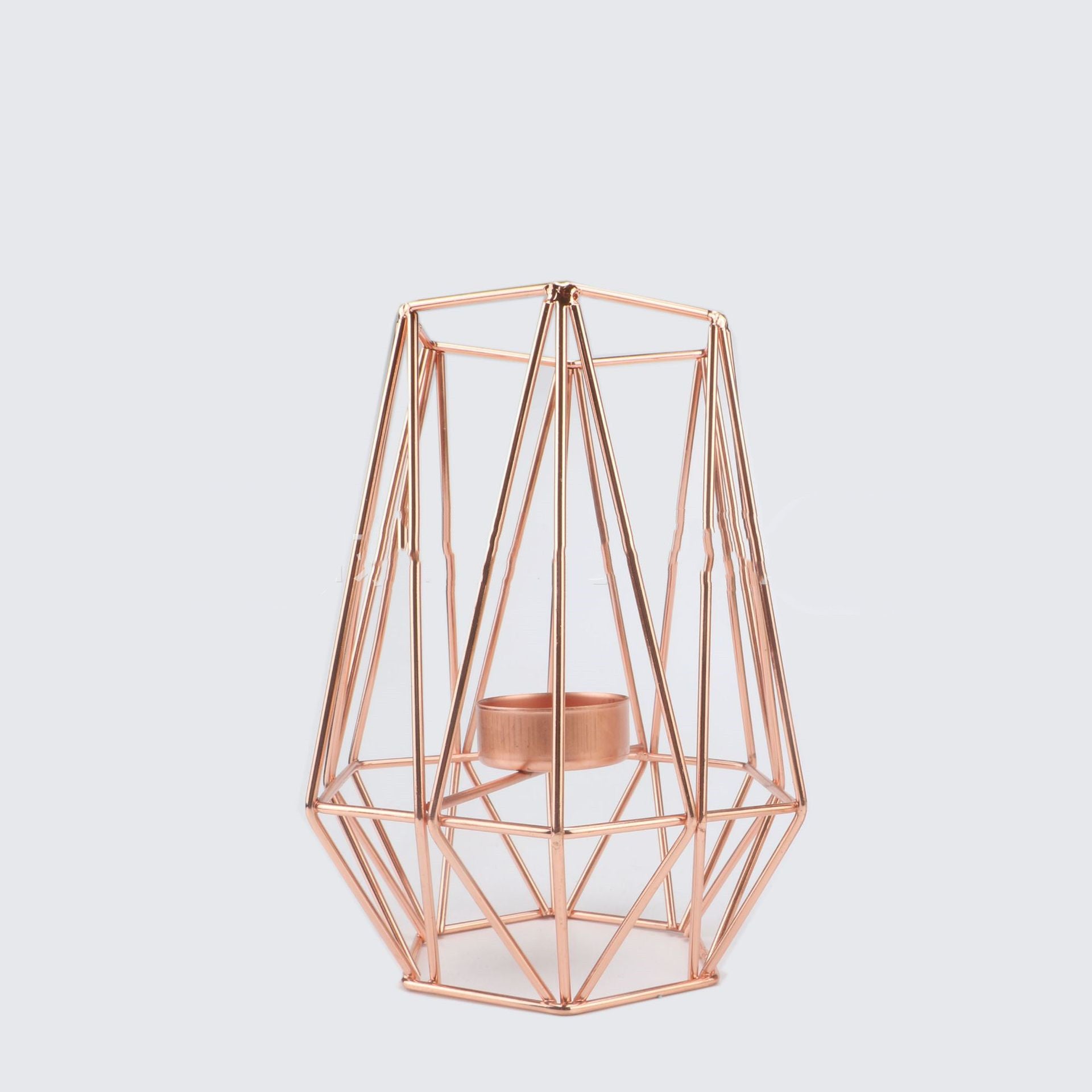 Elegant Gold Geometric Candle Holder