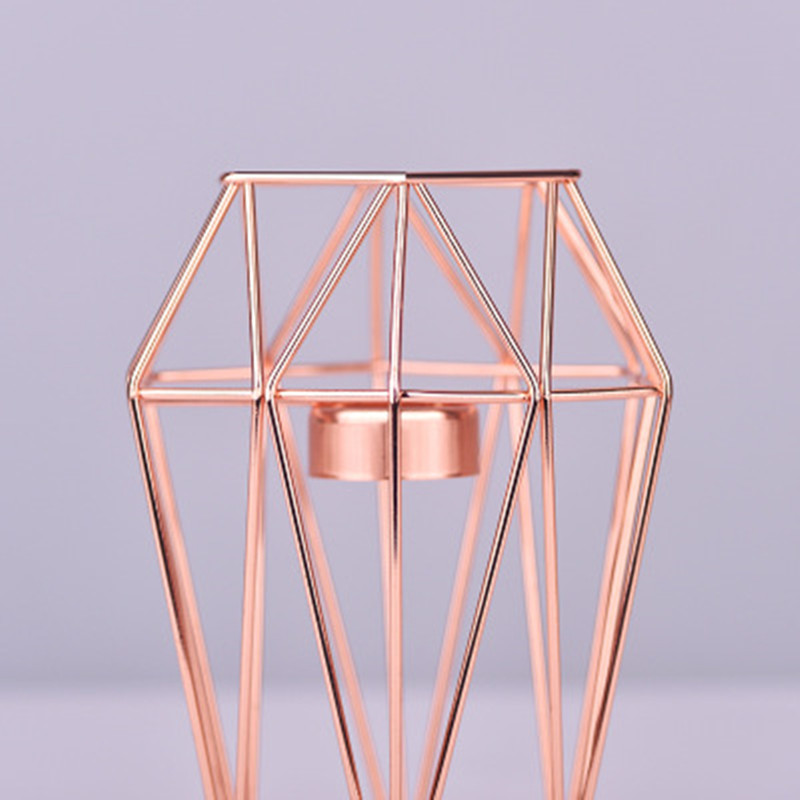 Elegant Gold Geometric Candle Holder