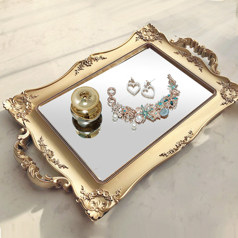 Luxury Vanity Mirror Jewelry Tray