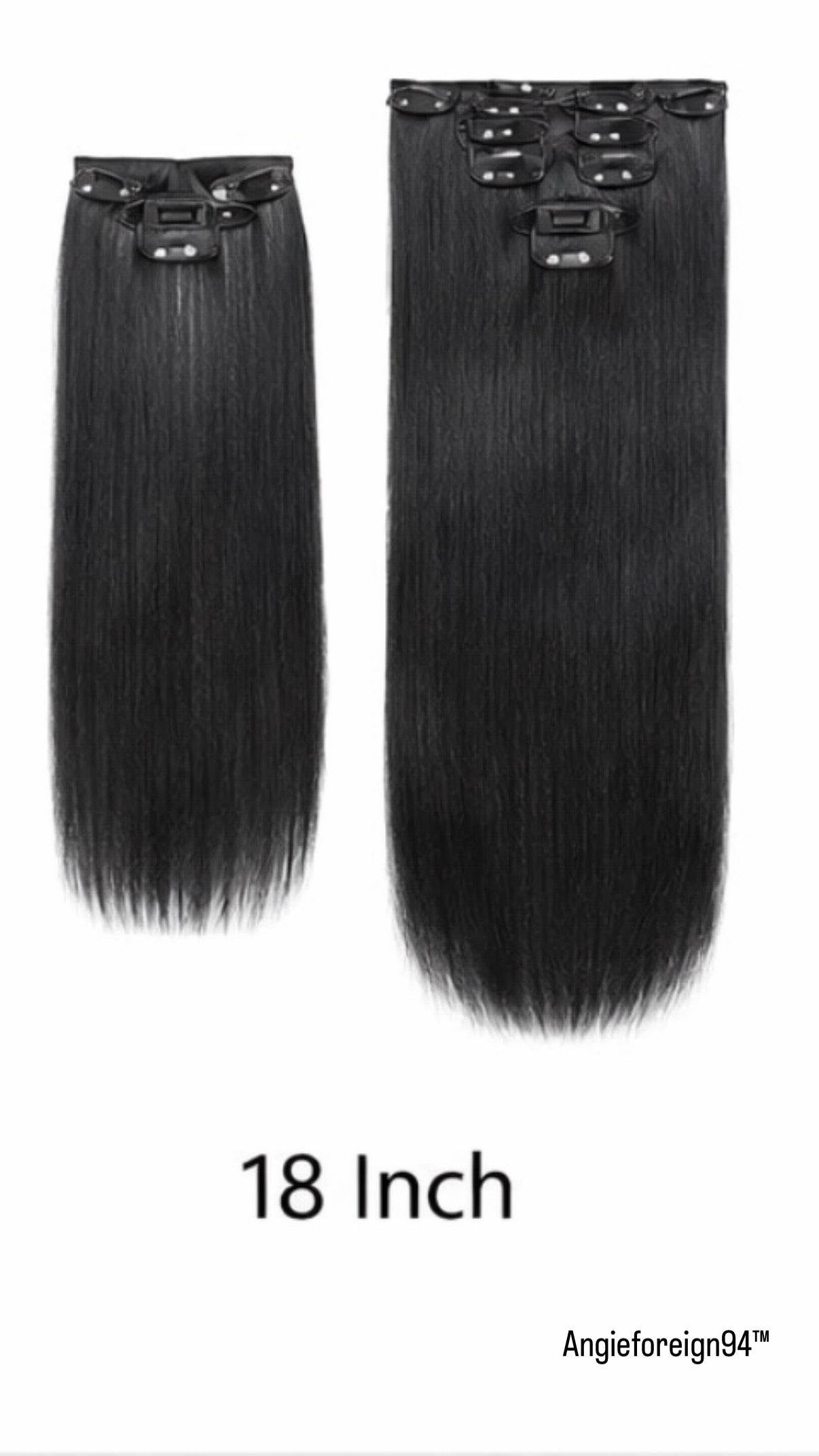 Natural Black Straight Clip-In Hair Extensions