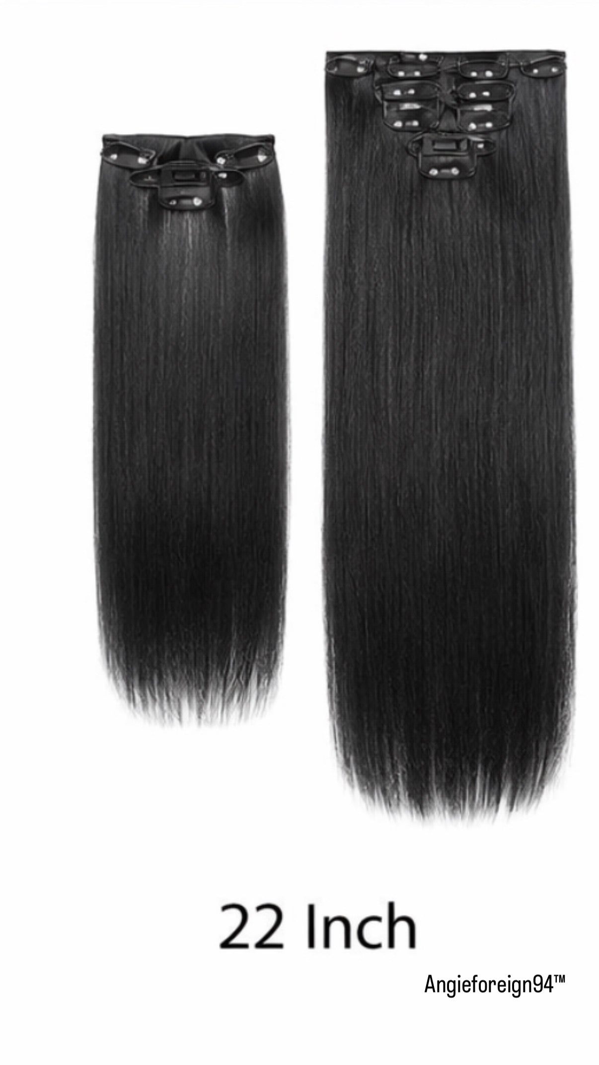 Natural Black Straight Clip-In Hair Extensions