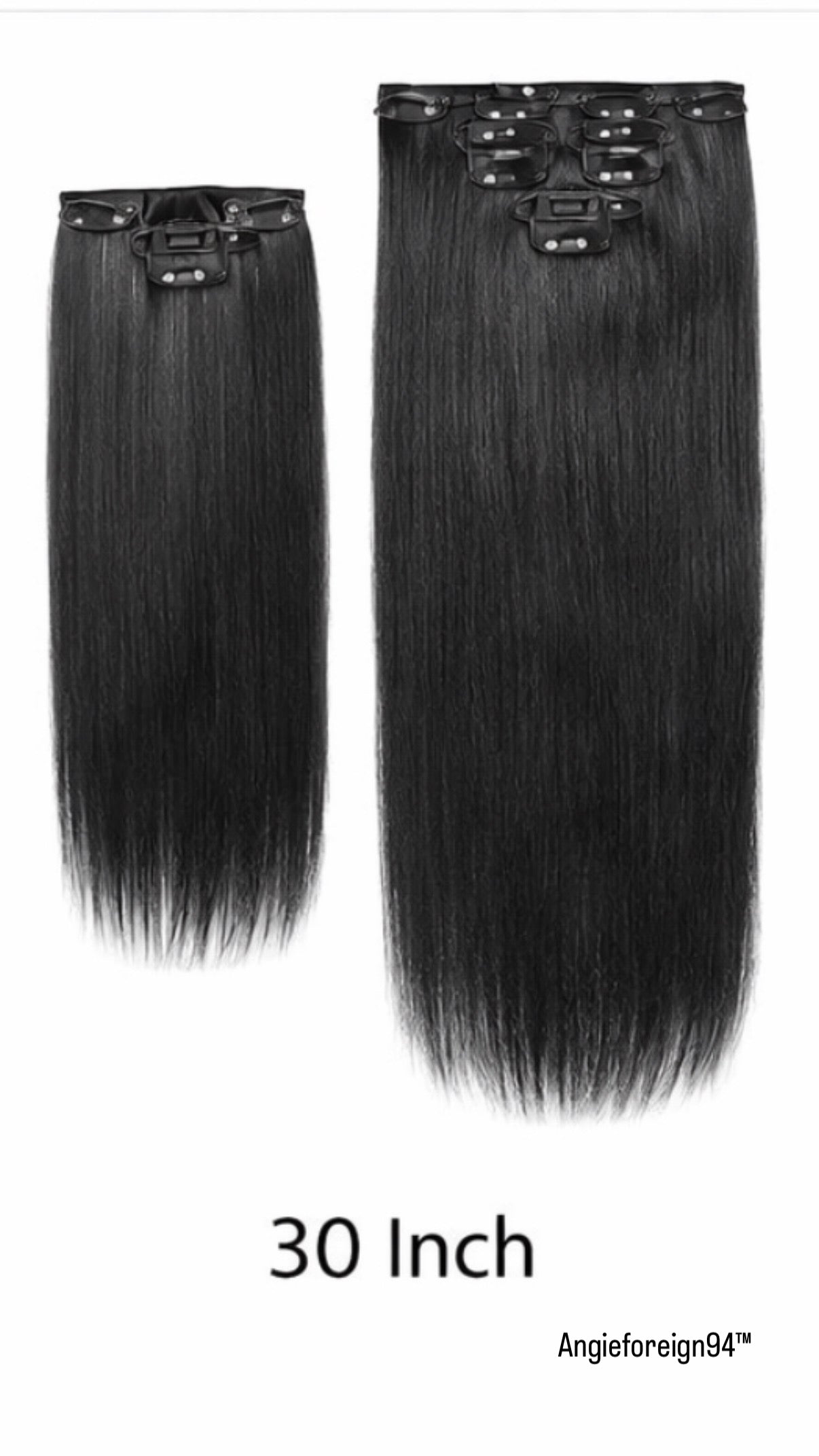Natural Black Straight Clip-In Hair Extensions